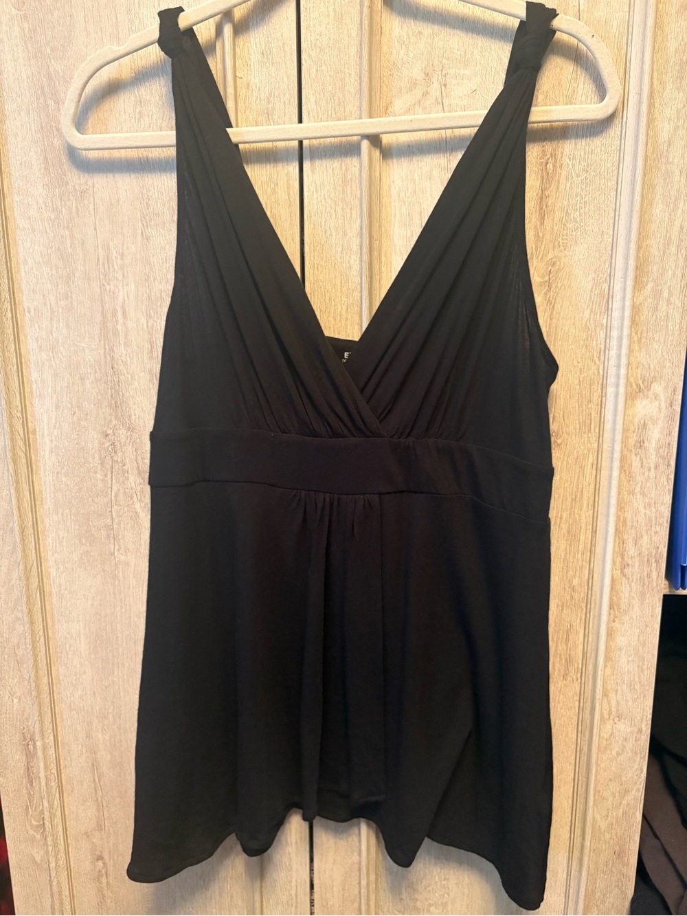 Express Black V-Neck Wrap Top